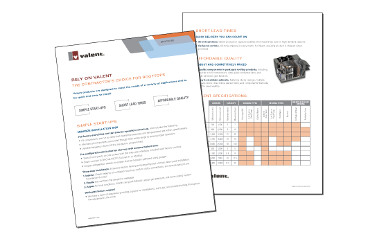 Valent - The Contractor's Choice For Rooftops (RTUs)